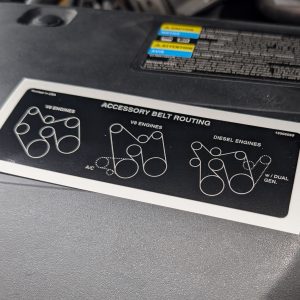 Replacement GM Accessory Belt Routing Decal 15006069