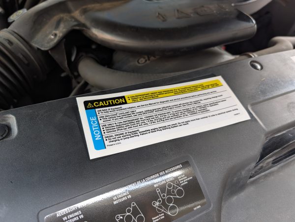 Replacement GM AC Label Decal 15048214